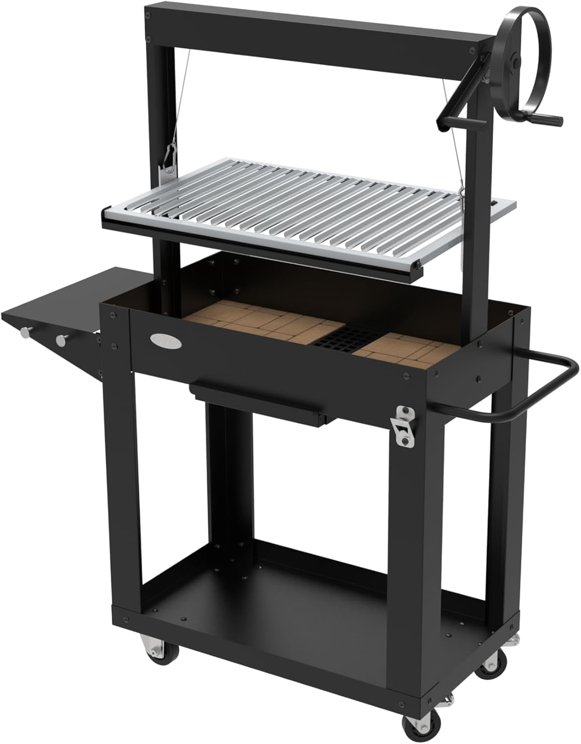 SANTA MARIA charcoal and wood barbecue - adjustable height - refractory bricks - IMOR