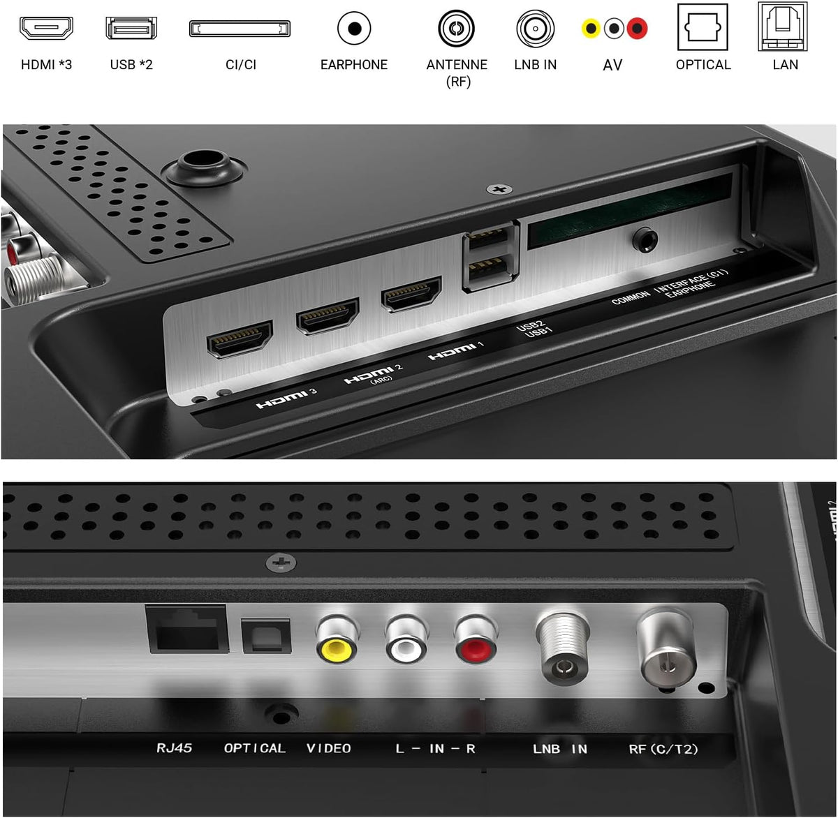 RCA VRS32HQ1 32-inch (80 cm) Smart TV with WiFi, VIDAA Connected Frameless TV with Triple Tuner (DVB-C/S2/-T2), Molotov, Netflix, Prime Video + YouTube - 2026