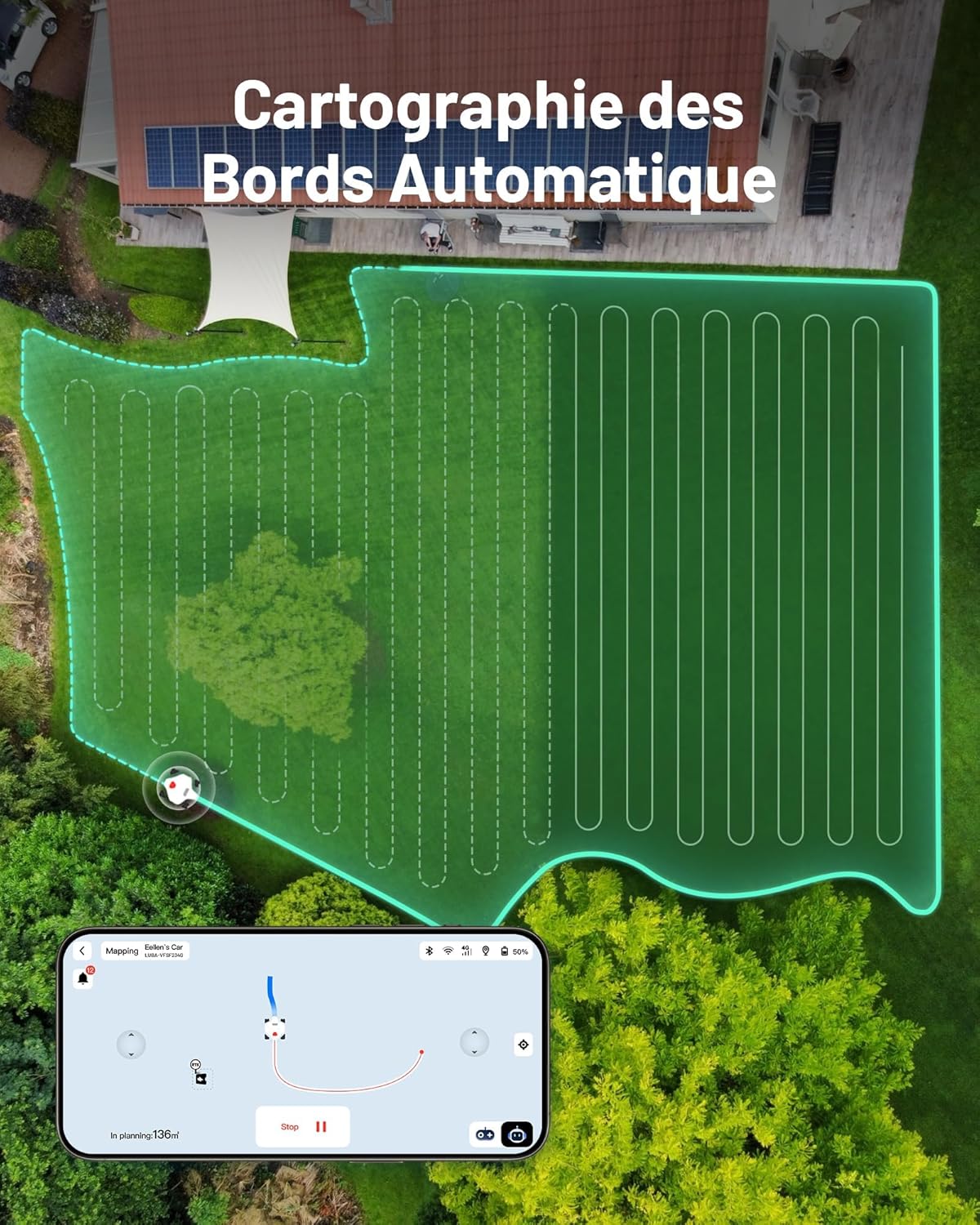 MAMMOTION LUBA 2 AWD 3000X Cordless Robotic Lawnmower, NetRTK+Vision, No RTK Antenna Required, Recommended for 3000m2, Slopes up to 80%, Cutting Height 25-70 mm, with 4G Module