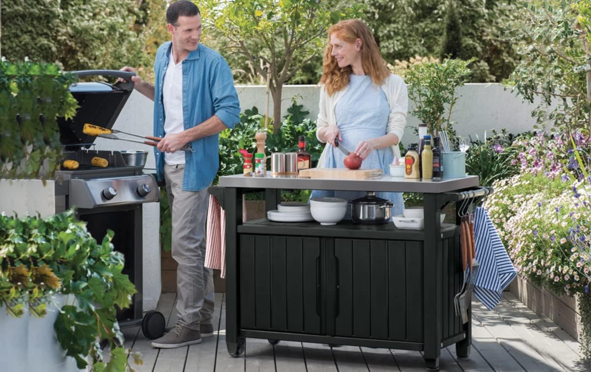 UNITY XL Grey Barbecue Cart - 207 litres - 134 x 51.7 x 89.6 cm