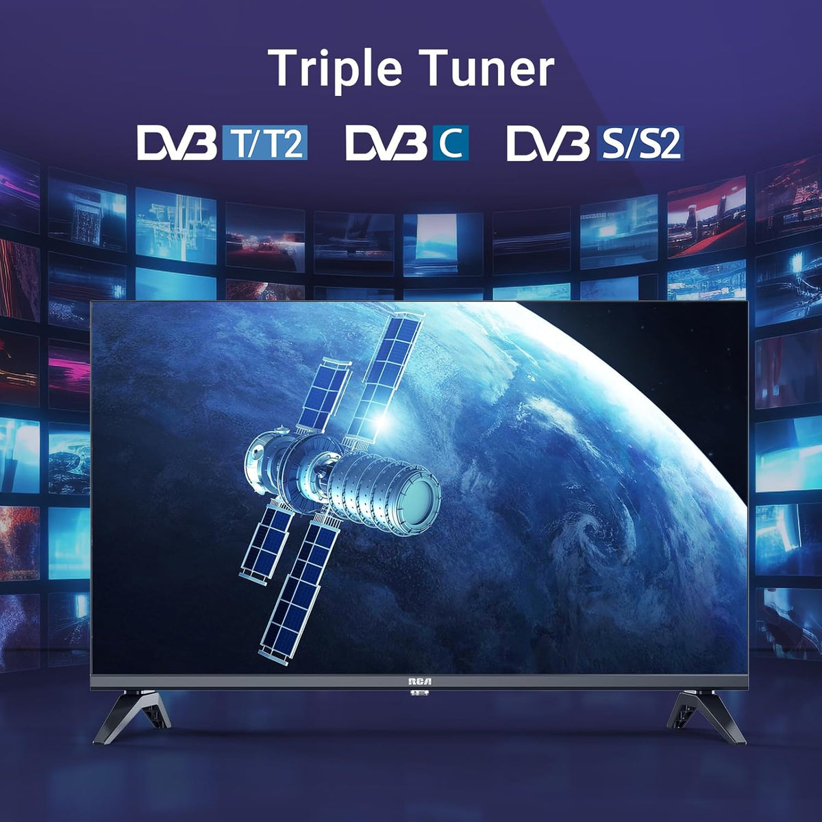 RCA VRS32HQ1 32-inch (80 cm) Smart TV with WiFi, VIDAA Connected Frameless TV with Triple Tuner (DVB-C/S2/-T2), Molotov, Netflix, Prime Video + YouTube - 2026