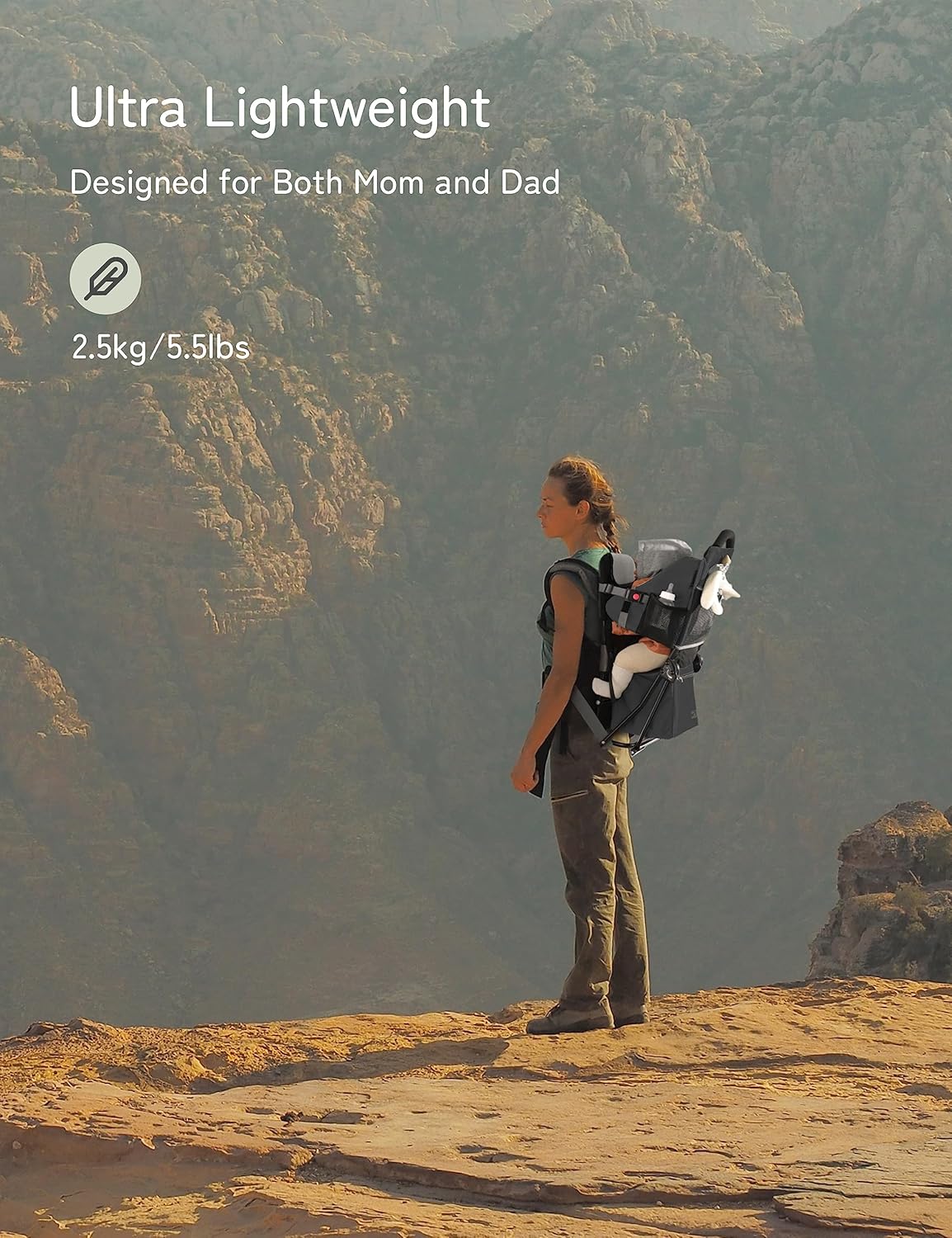 besrey Hiking Baby Carrier, Child Backpack, Outdoor Use, Foldable - Black
