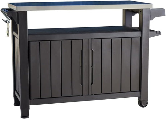 UNITY XL Grey Barbecue Cart - 207 litres - 134 x 51.7 x 89.6 cm