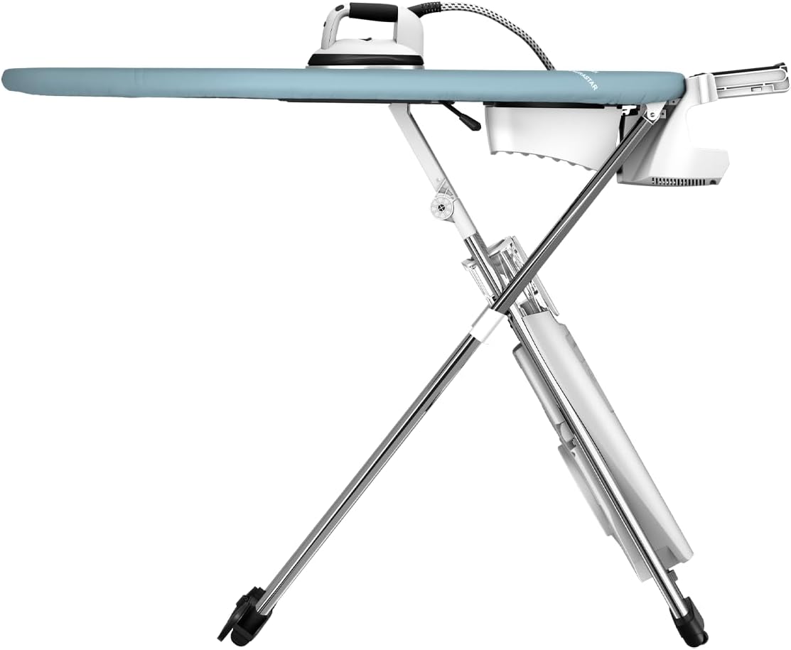 Laurastar S Pure, Ironing System, Hygienic Steam Eliminates 99.9% of Bacteria and Dust Mites, Active Board, Wheels, Removable Water Tank