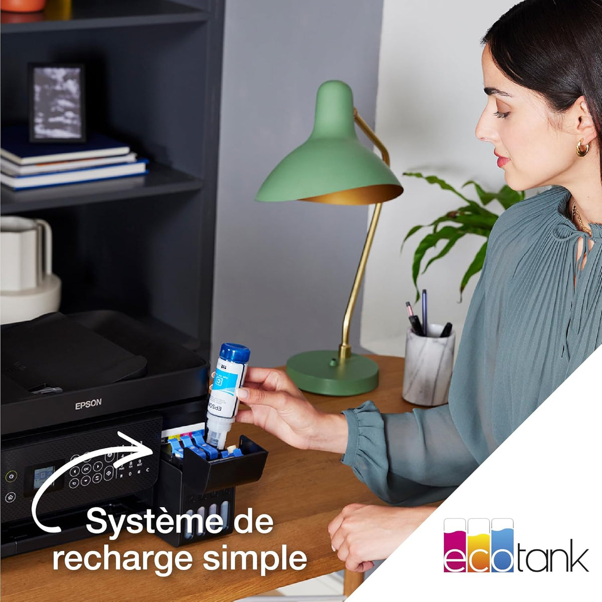 A4 Wi-Fi EcoTank ET-4800 multifunction printer equipped with ink tanks, with up to 3 years' worth of ink included