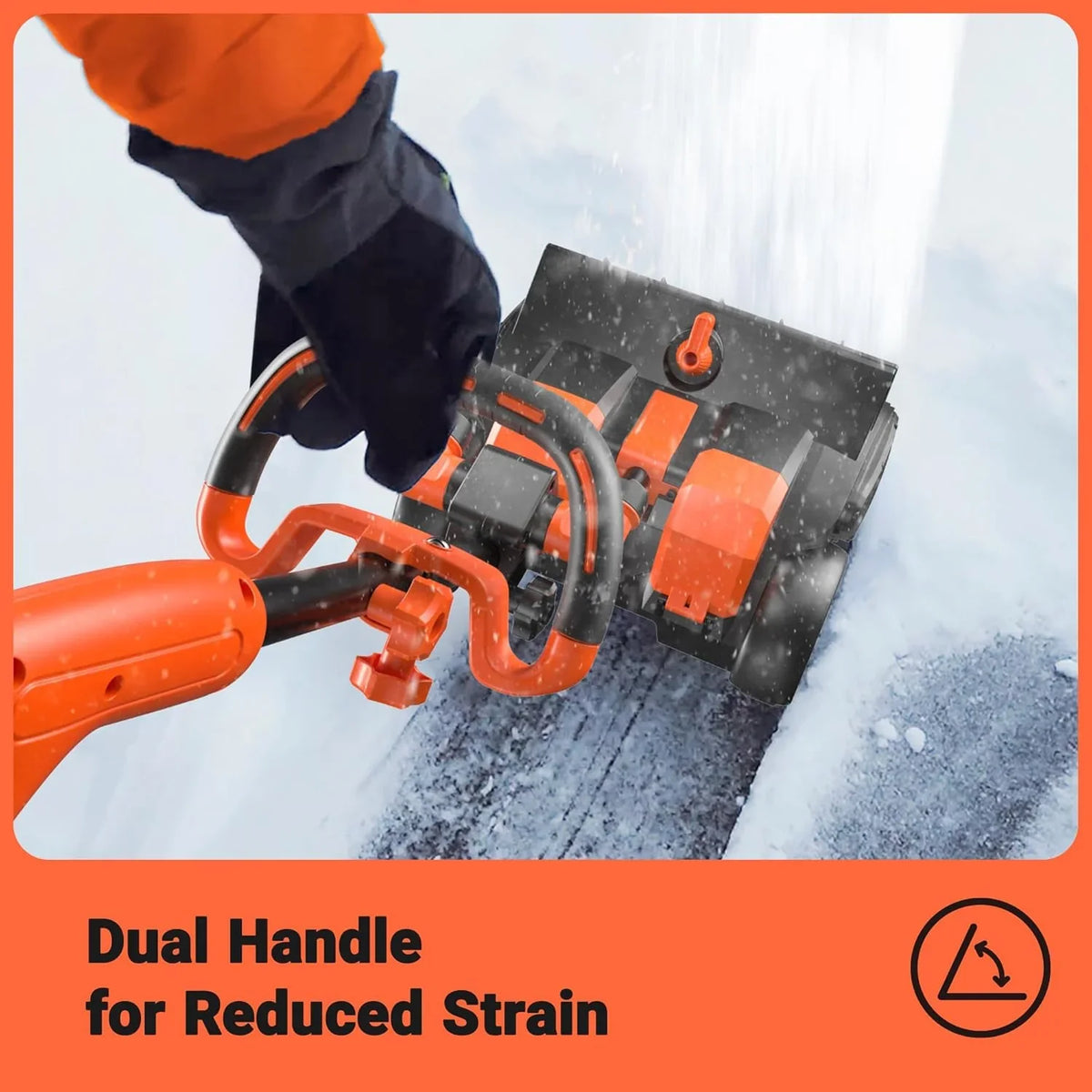 Cordless Snow Shovel with Wheels, 48V | 16-Inch | 4-Ah Brushless Cordless Snow Blower, Battery Snow Blower with Directional Plate & LED Lights (2 * 24V Battery & Dual Quick Charger Included)