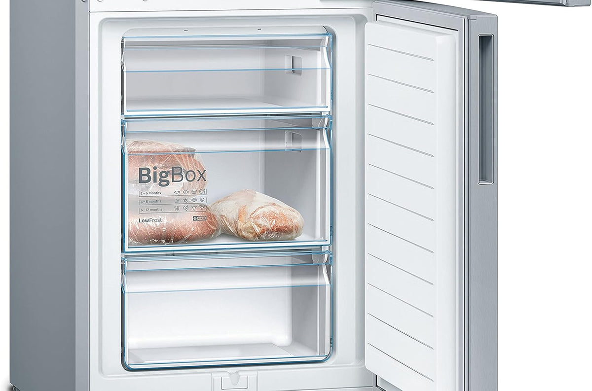 Bosch KGV33VLEAS - Freestanding Fridge Freezer - Series 4 - 288L - Fan Assisted Cooling - W 60cm x H 176cm - Stainless Steel