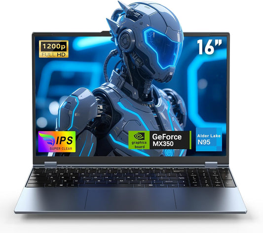 FUNYET 16-inch Laptop with GeForce MX350 Discrete Graphics, N95 Processor (up to 3.4GHz), 32GB RAM, 1TB SSD, FHD 1920x1080, Backlit Keyboard, Type-C