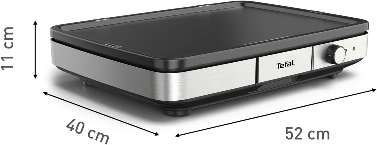 Tefal Maxi Electric Plancha XXL 10/12 Person Indoor and Outdoor Plancha Stainless Steel CB690D12