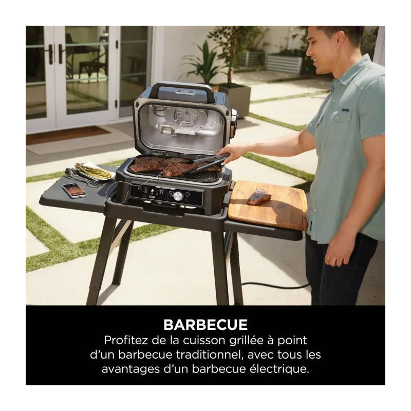Electric barbecue with smoker and temperature probe - Woodfire Pro Connect XL - OG901EU - Woodfire pellets -