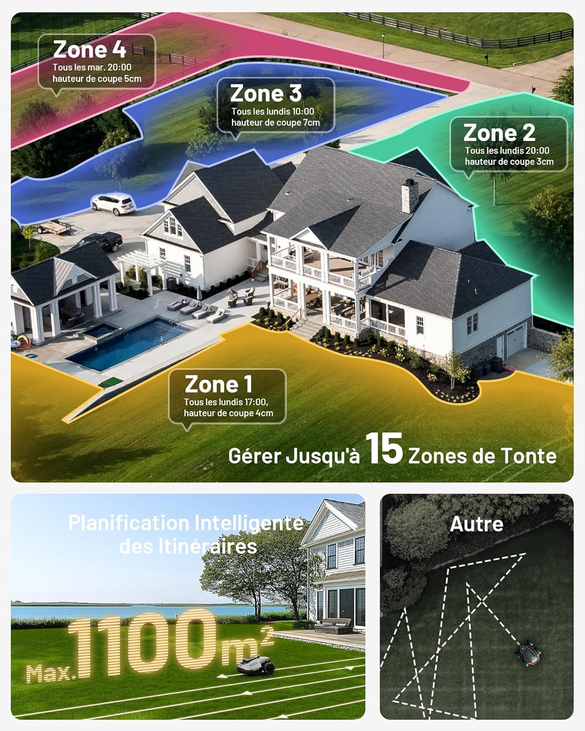 MAMMOTION YUKA Mini 700 Cordless Robotic Lawnmower, NetRTK+Vision, No RTK Antenna Required, Recommended for 700 m2, 50% Slope, Automatic Mapping, with 4G Module