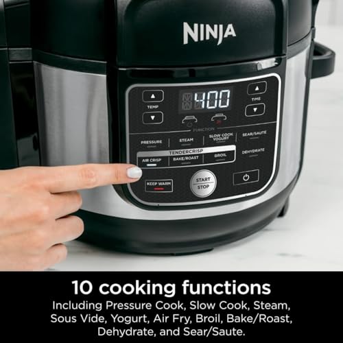 Ninja? Foodi? 10 in 1 6.5 Quart Pro Pressure Cooker Air Fryer Multicooker, Stainless, OS300: Home &amp; Kitchen