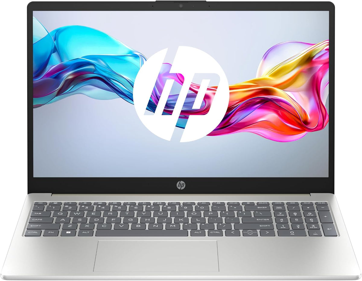 HP 15-fd0004sf Laptop 15 6" FHD Laptop PC (Intel Core i3-N305 RAM 8 GB SSD 512 GB Intel UHD Graphics Windows 11) Laptop Silver AZERTY Keyboard