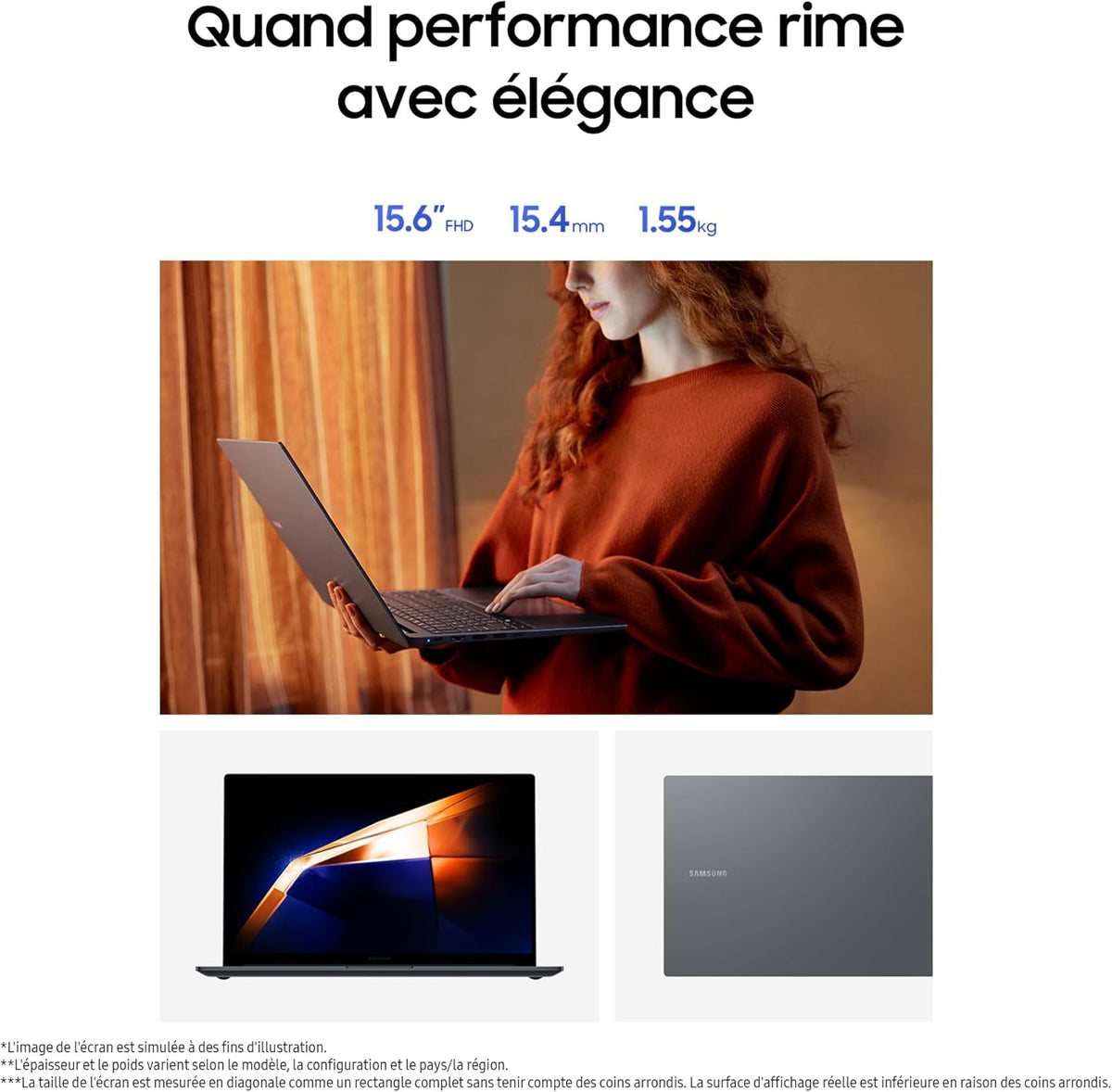 Galaxy Book4 15.6" Laptop, Intel Core i5, 8GB RAM, 256GB SSD, French AZERTY Keyboard, Gray, Windows 11 Home