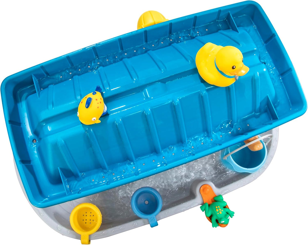 Rain Shower Splash Water Table with 13 Accessories - Blue & Green | Water Play Table | Garden Activity Table, Water Activity Table | Outdoor Water Table