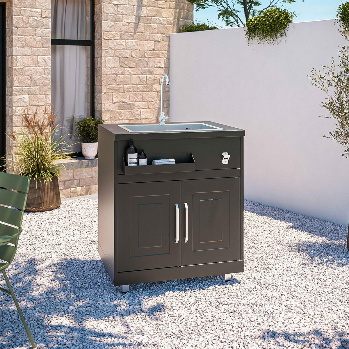 Oviala 4-Piece Outdoor Kitchen Set with Pizza Oven