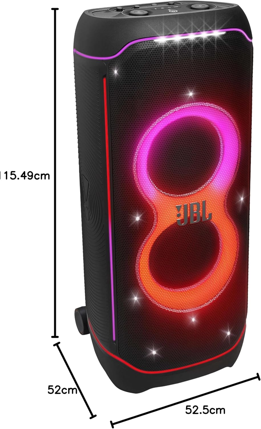 PartyBox Club 120, Portable party speaker, ergonomic folding handle, light show, 12-hour battery life, IPX4 splash-proof, black, European plug (Type C) -