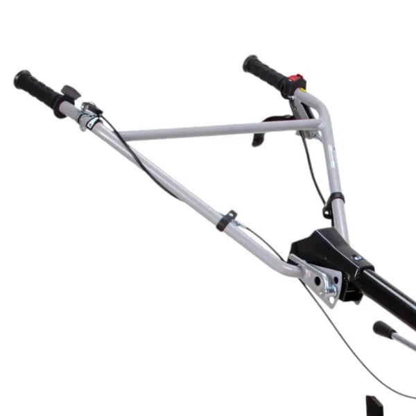 Powerful petrol-powered tiller, 212 cm tall, 80 cm wide.