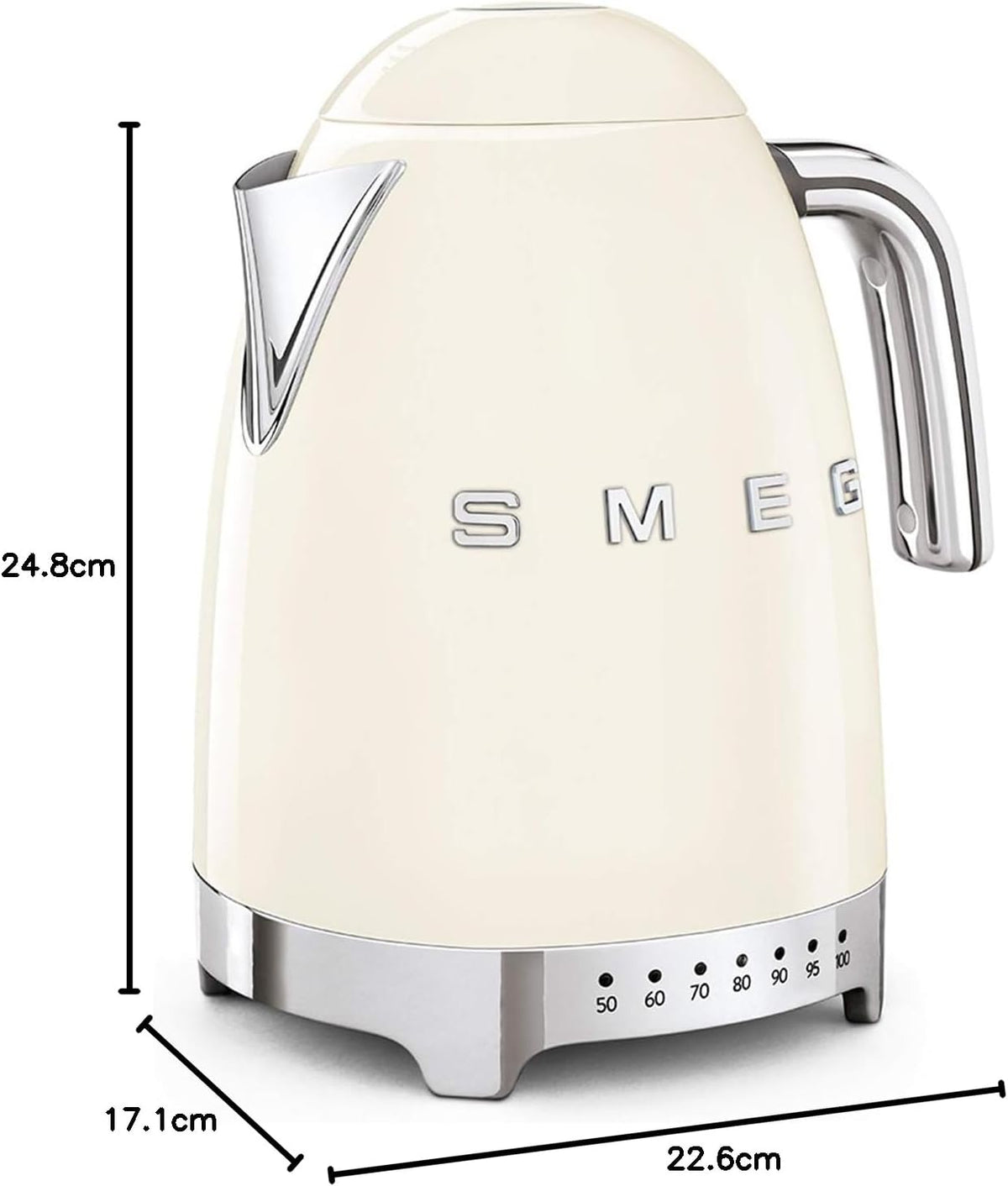Variable Temperature Kettle KLF04BLEU 1.7 L, Multiple Temperature Settings, Washable Limescale Filter, Automatic Safety Shut-Off, Water Level Indicator, Cable Storage, 2400W, Black