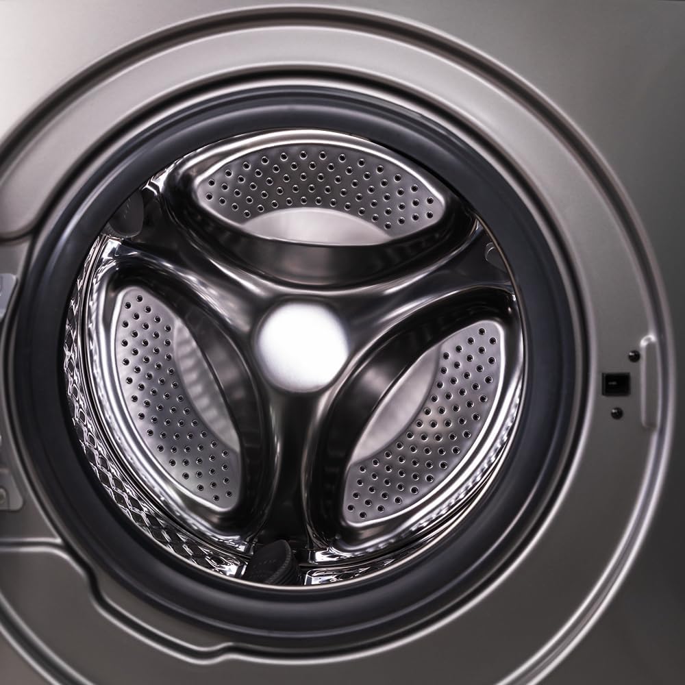 Cecotec Bolero DressCode 121000 Steel 12kg Front Loading Washing Machine. 1400 rpm max adjustable, 2000 W, WoolMark certified, Inverter Plus motor, 14 programs, Spa Care, delayed start.