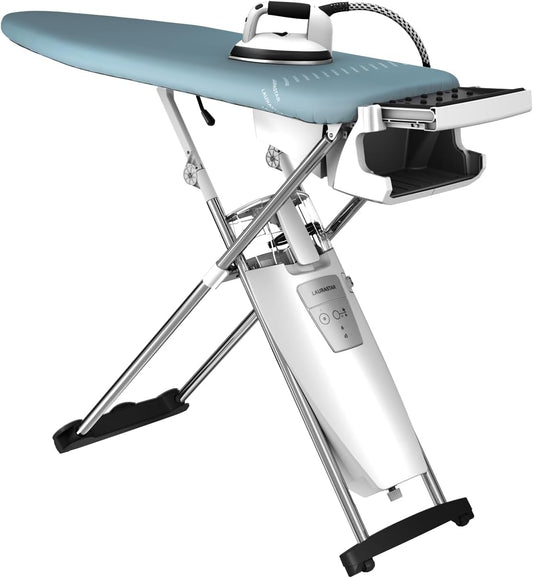 Laurastar S Pure, Ironing System, Hygienic Steam Eliminates 99.9% of Bacteria and Dust Mites, Active Board, Wheels, Removable Water Tank
