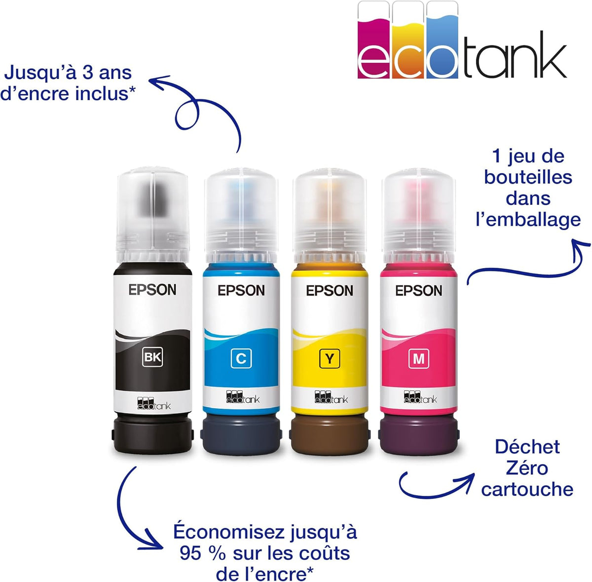 A4 Wi-Fi EcoTank ET-4800 multifunction printer equipped with ink tanks, with up to 3 years' worth of ink included