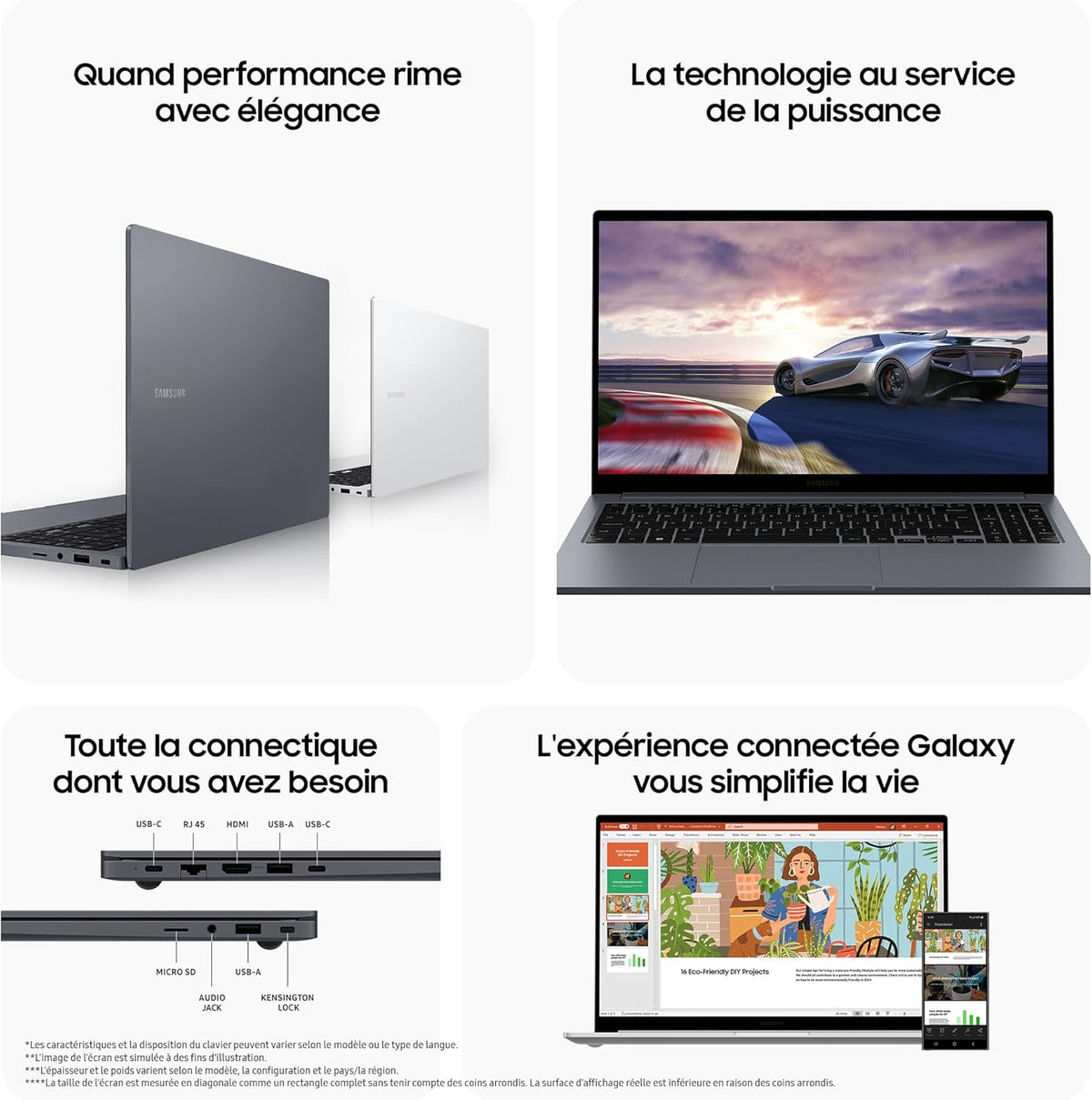 Galaxy Book4 15.6" Laptop, Intel Core i5, 8GB RAM, 256GB SSD, French AZERTY Keyboard, Gray, Windows 11 Home