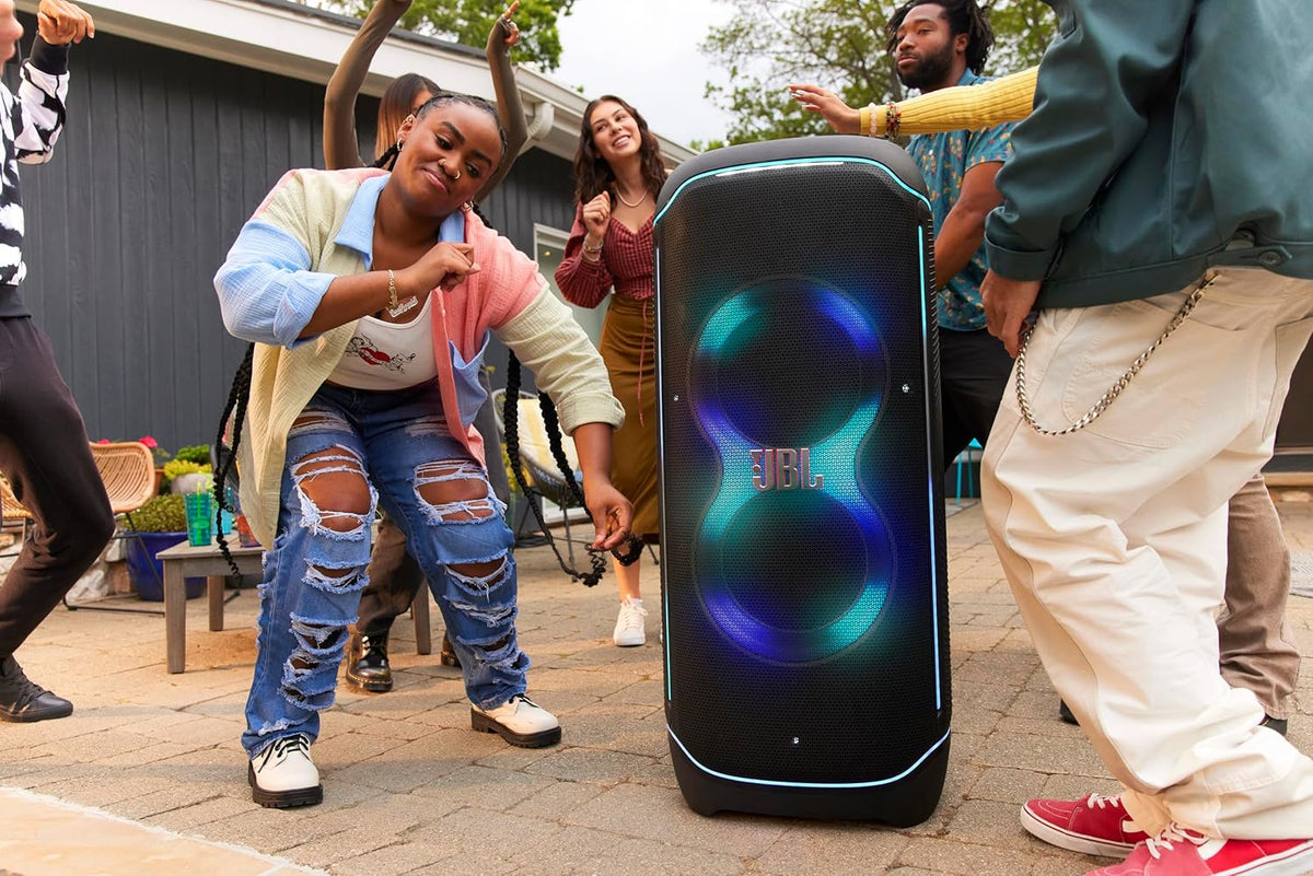 PartyBox Club 120, Portable party speaker, ergonomic folding handle, light show, 12-hour battery life, IPX4 splash-proof, black, European plug (Type C) -