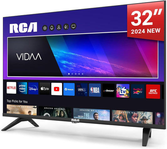 RCA VRS32HQ1 32-inch (80 cm) Smart TV with WiFi, VIDAA Connected Frameless TV with Triple Tuner (DVB-C/S2/-T2), Molotov, Netflix, Prime Video + YouTube - 2026