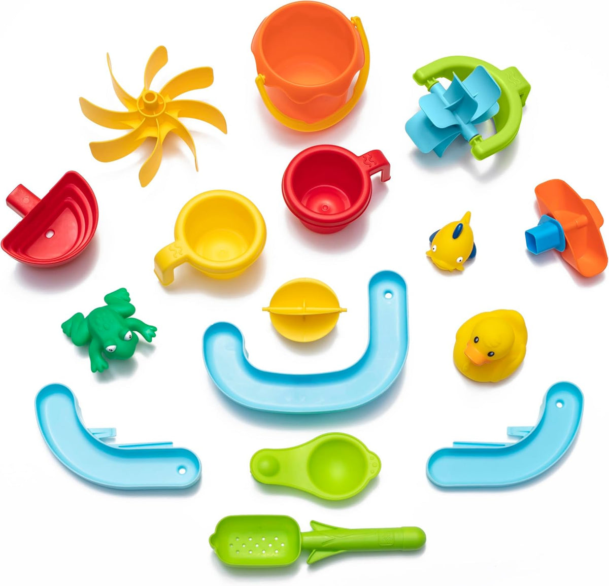 Rain Shower Splash Water Table with 13 Accessories - Blue & Green | Water Play Table | Garden Activity Table, Water Activity Table | Outdoor Water Table