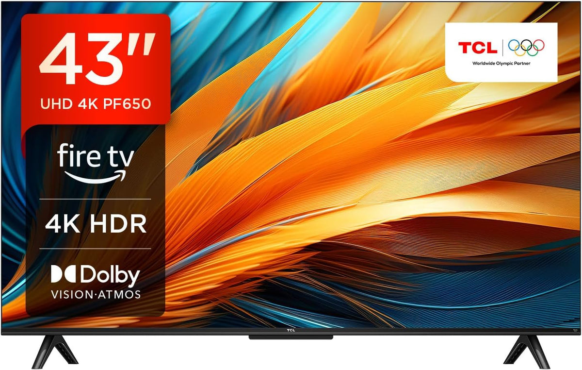 TCL 43PF650 43 Pouces 4K Ultra HD, HDR TV, Smart LED Fire TV (Dolby Vision, Dolby Atmos, DTS, HDR 10, Alexa integre, Airplay2, Miracast)