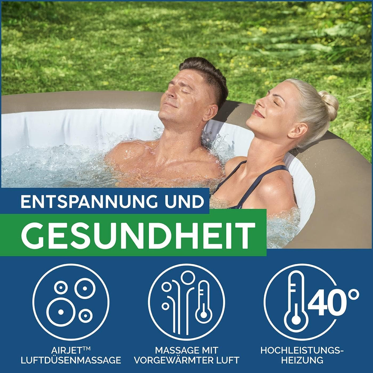 Lay-Z-Spa? Miami Airjet? 2-4 Person Round Inflatable Hot Tub