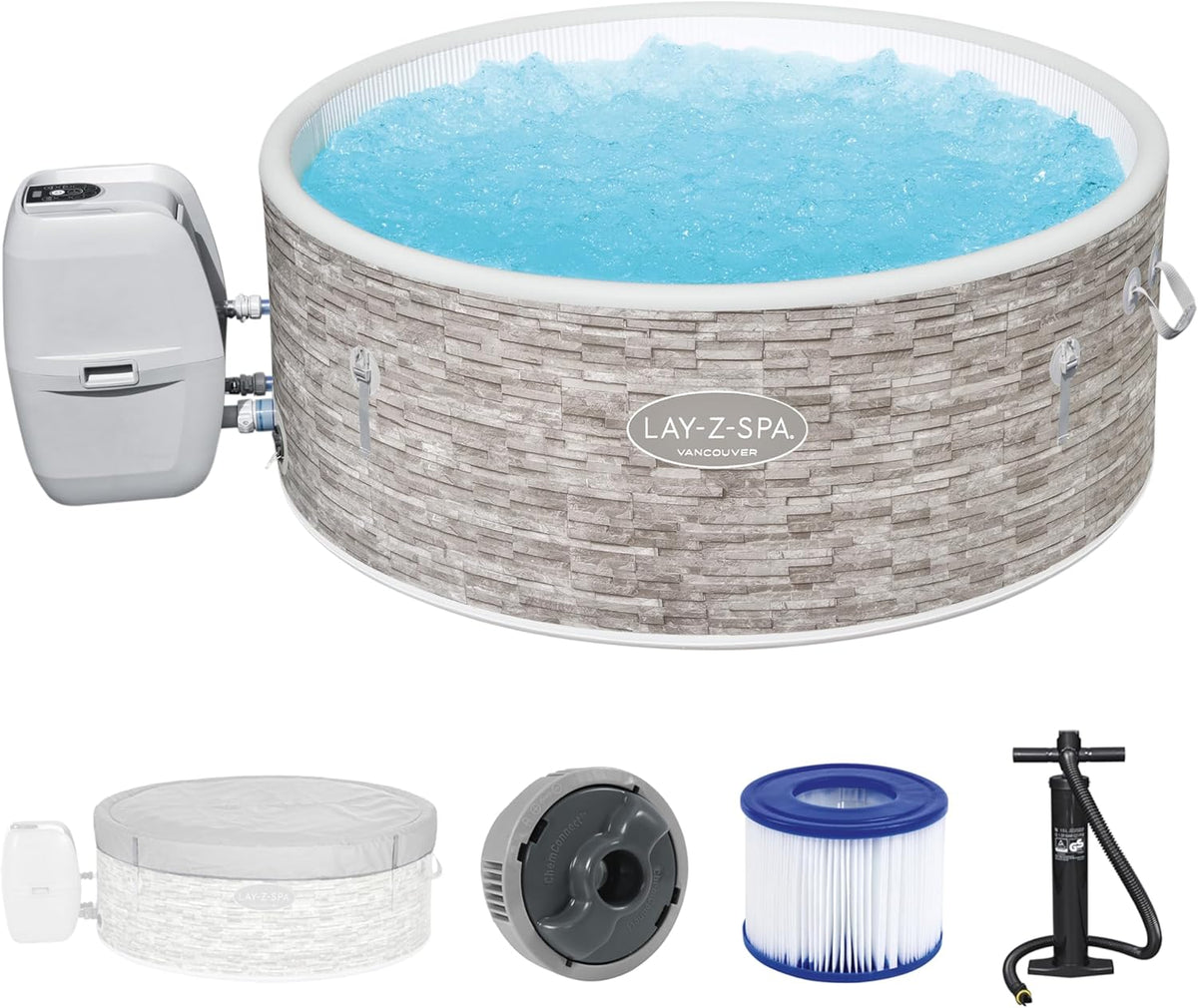 Lay-Z-Spa? Miami Airjet? 2-4 Person Round Inflatable Hot Tub