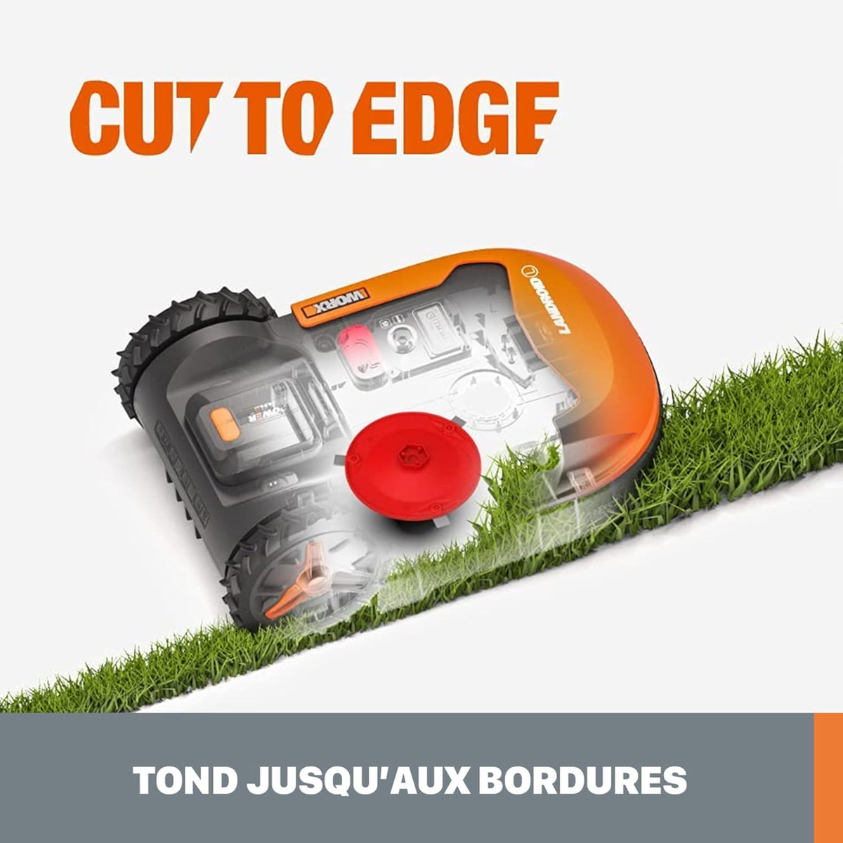 Landroid Plus WR167E Smart Connected Robotic Lawnmower, 700 m2 Max. 800 m2, Easy Installation, Configurable, 35% Slope, Rain Sensor, Cuts Close to Edges, Fast Mowing