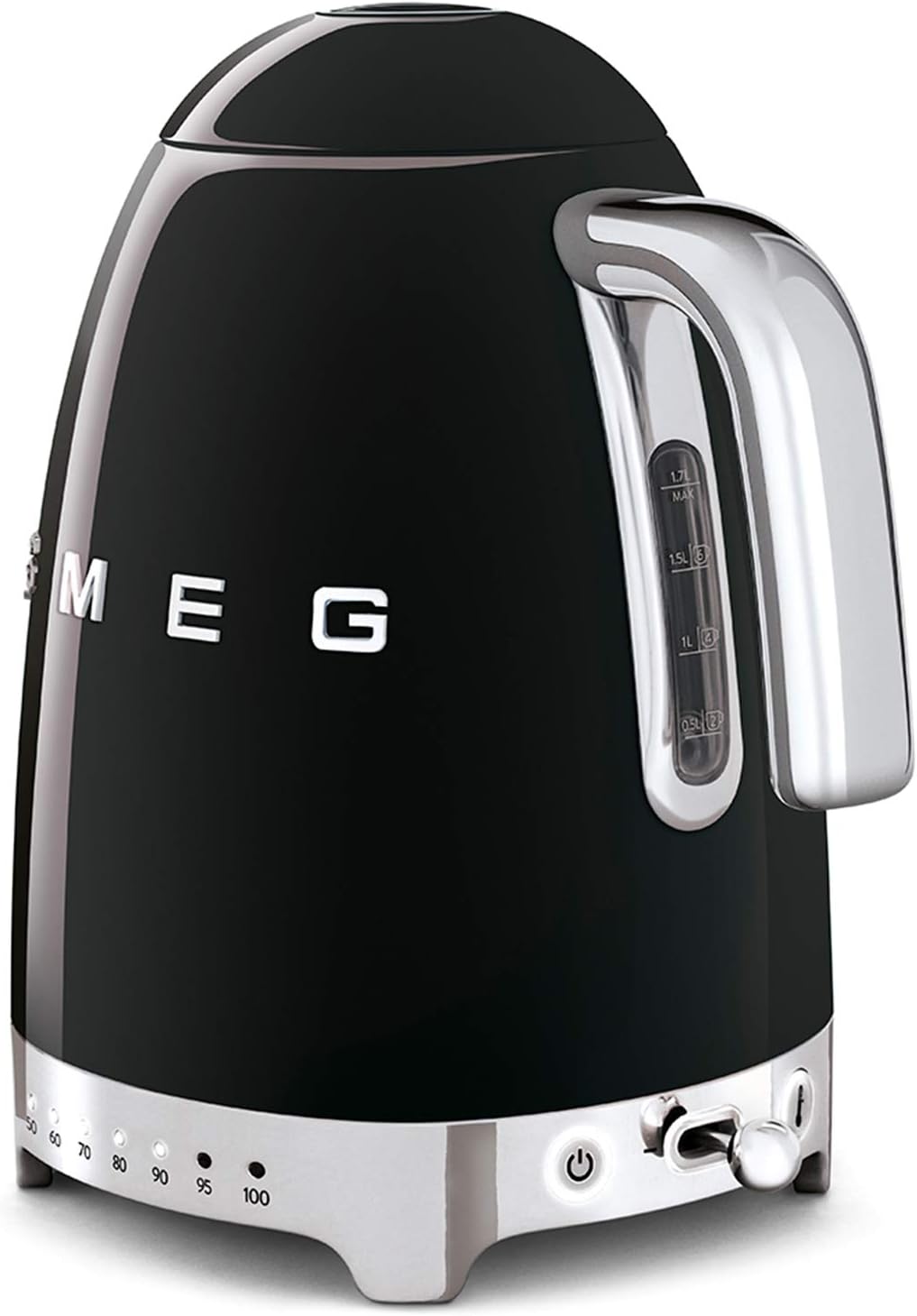 Variable Temperature Kettle KLF04BLEU 1.7 L, Multiple Temperature Settings, Washable Limescale Filter, Automatic Safety Shut-Off, Water Level Indicator, Cable Storage, 2400W, Black
