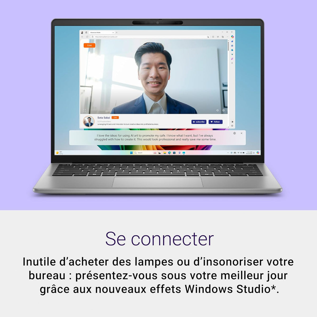 Dell Inspiron 14 (5441) Copilot+ Laptop, 14" FHD+ 60Hz Display, Snapdragon X Plus Processor, 16GB RAM, 512GB SSD, Qualcomm Adreno Processor, Windows 11 Home, Backlit AZERTY Keyboard - Titanium Gray
